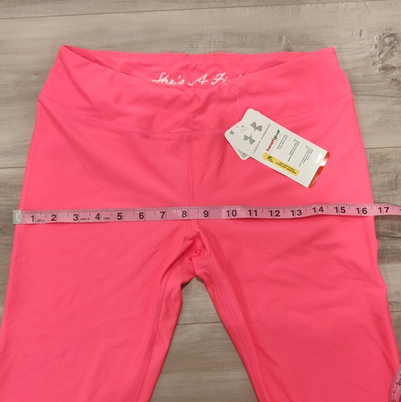 NWT Pink Under Armour Heat Gear Capri - Picture 5 of 7